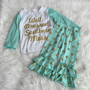 Girls Small Polka Dot Outfit